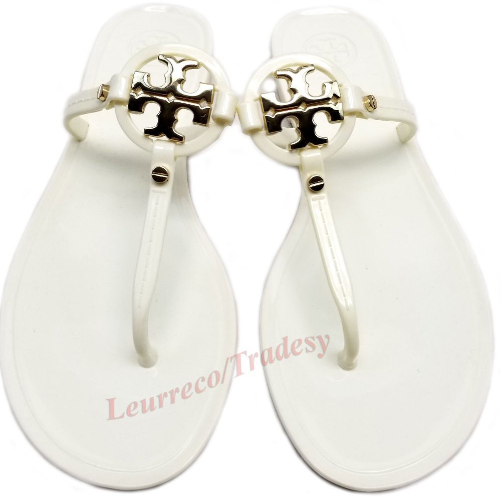 Tory Burch Navajo White Mini Miller Jelly Sandals